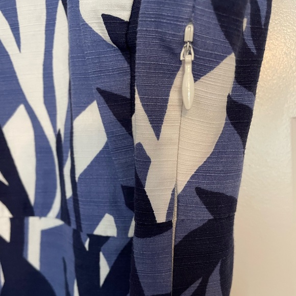 Boden Blue Patterned Cotton Dress size 8 EUC - Picture 3 of 5